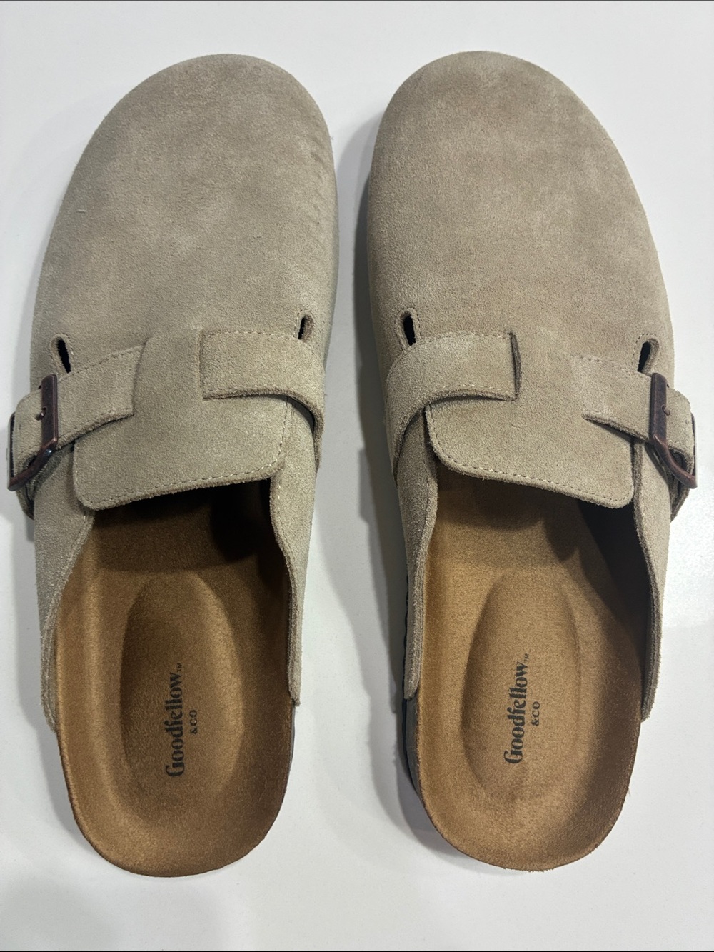 Mens Goodfellow & Co suede clogs